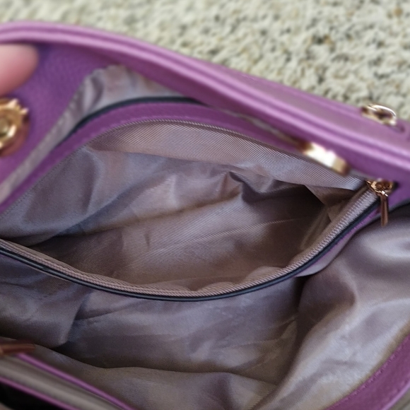 Dasein Women’s Vegan Leather Lavender Hobo Shoulder Purse Satchel NWOT - Picture 11 of 14